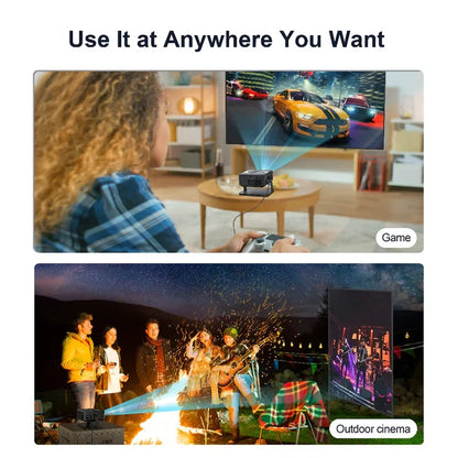 Rokify XNANO HA109 Mini Smart Projector – Android 11 | 720P HD Portable Home Cinema | 4K Video Decoding | WiFi Mini Projector (COD Available)