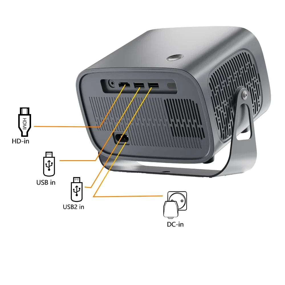 Rokify A10 Smart Projector – 1080P FHD, Android 13, 4K Support