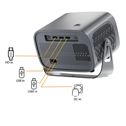 Rokify A10 Smart Projector – 1080P FHD, Android 13, 4K Support