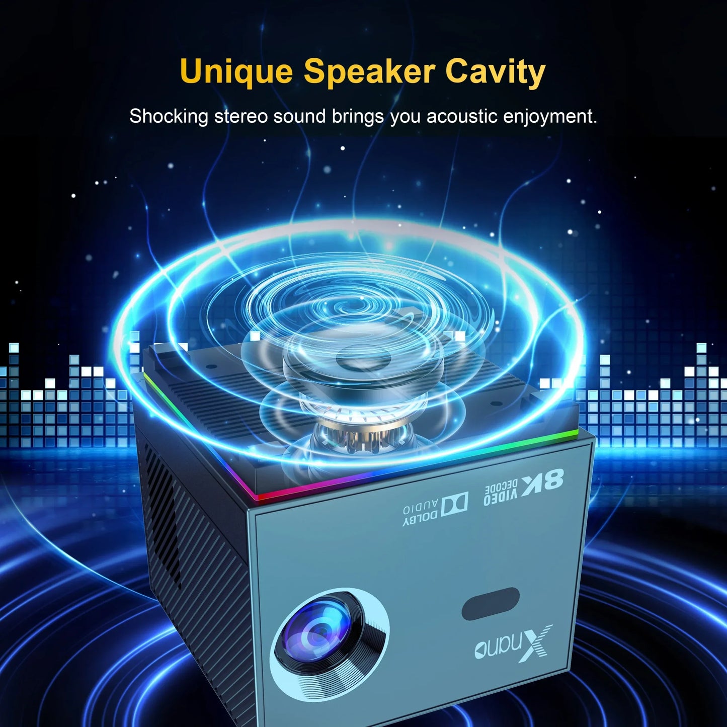 XNANO X3 Full HD 1080P Smart Projector – 400+ ANSI, Android 13, 5G WiFi, BT 5.0 | Home Theater LED Projector | COD Available in Pakistan