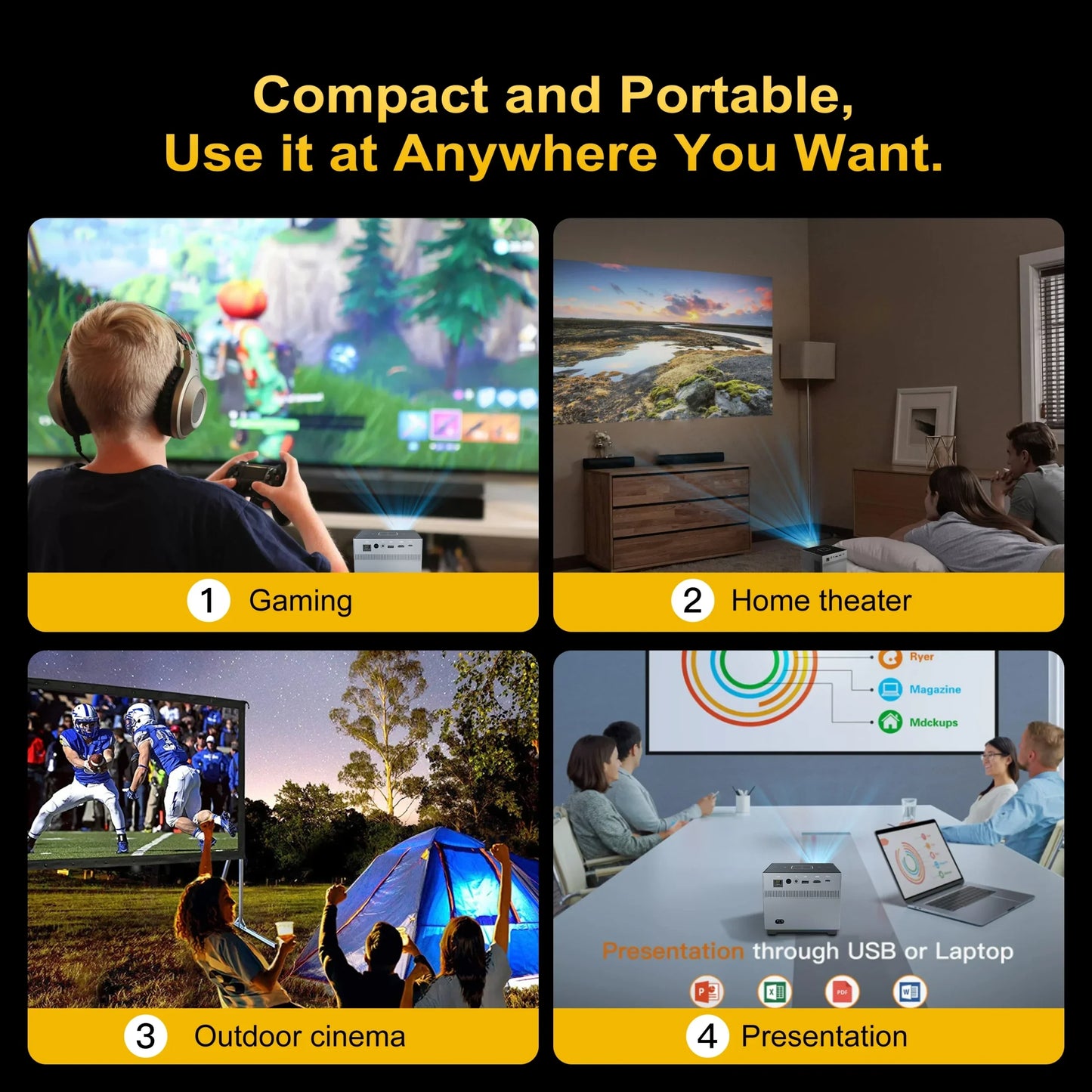 XNANO X3 Full HD 1080P Smart Projector – 400+ ANSI, Android 13, 5G WiFi, BT 5.0 | Home Theater LED Projector | COD Available in Pakistan