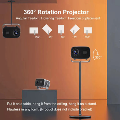 Rokify A10 Smart Projector – 1080P FHD, Android 13, 4K Support